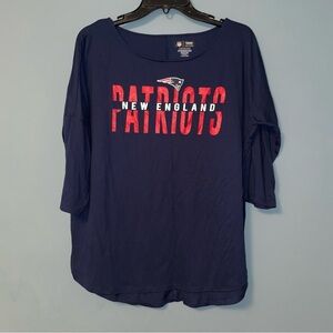 NFL Team Apparel New England Patriots Sleep Shirt T-Shirt Size Large